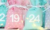 Mobile Preview: Adventskalender Säckchen aus Stoff - mit zahlen